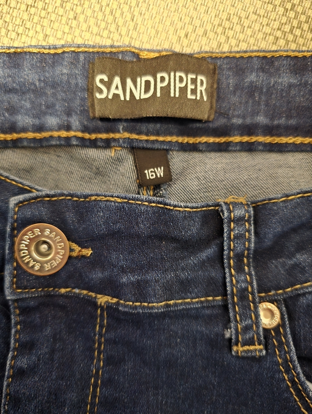 Sandpiper Dark Blue Wide-Leg Jeans with Multicolor Floral Embroidery - Picture 5 of 5